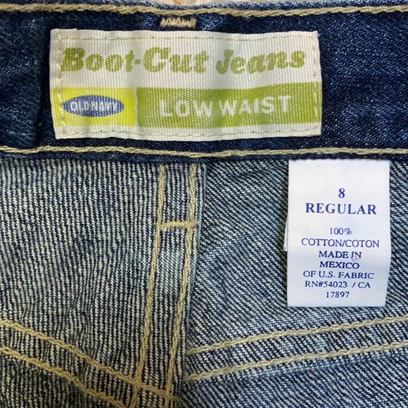 Vtg 90s Old Navy Low Waist Boot Cut Jeans sz 8 Reg - Picture 8 of 10